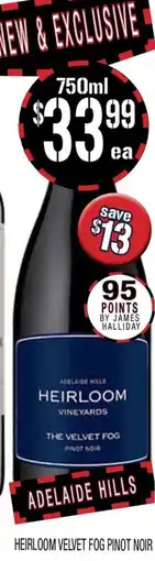 Farmer Jack's Heirloom Velvet Fog Pinot Noir offer