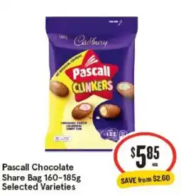 IGA Pascall Chocolate Share Bag Selected Varieties offer