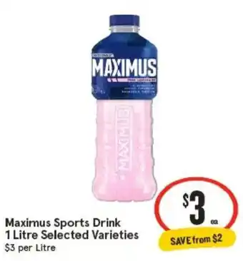 Maximus Sports Drink 1 Litre Selected Varieties