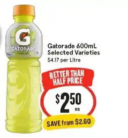 IGA Gatorade Selected Varieties offer