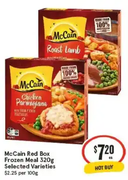 IGA McCain Red Box Frozen Meal Selected Varieties offer