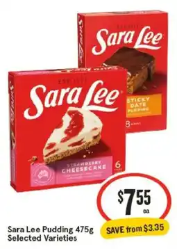 IGA Sara Lee Pudding Selected Varieties offer