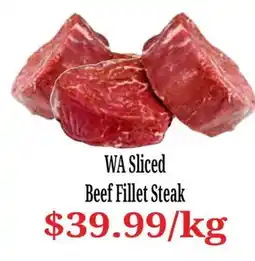 Farmer Jack's WA Sliced Beef Fillet Steak offer