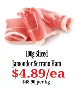 Farmer Jack's Jamondor Serrano Ham offer