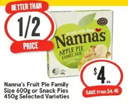 IGA Nanna's Fruit Pie Family Size offer