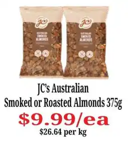 Farmer Jack's JC's Australian Smoked or Roasted Almonds offer