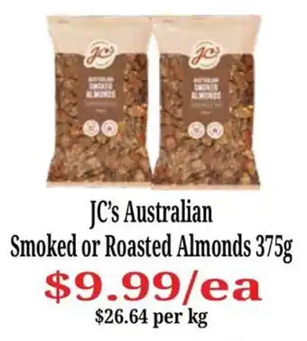 Farmer Jack's JC's Australian Smoked or Roasted Almonds offer