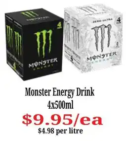Farmer Jack's Monster Energy Drink offer