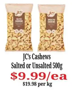 Farmer Jack's JC's Cashews offer