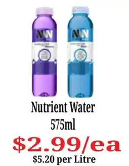 Farmer Jack's Nutrient Water offer