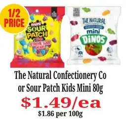 Farmer Jack's The Natural Confectionery Co or Sour Patch Kids Mini offer