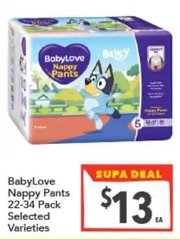 Supa Valu BabyLove Nappy Pants Selected Varieties offer