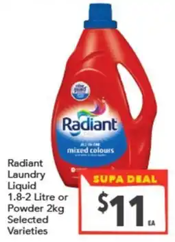 Supa Valu Radiant Laundry Liquid offer