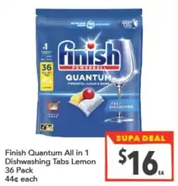 Supa Valu Finish Quantum All in 1 Dishwashing Tabs Lemon offer