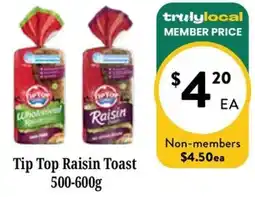 Farmer Jack's Tip Top Raisin Toast offer