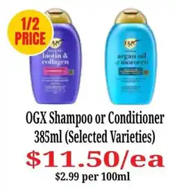 Farmer Jack's OGX Shampoo or Conditioner offer