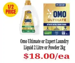 Farmer Jack's Omo Ultimate or Expert Laundry offer