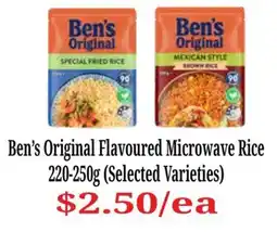 Farmer Jack's Ben's Original Flavoured Microwave Rice offer