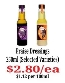 Farmer Jack's Praise Dressings offer