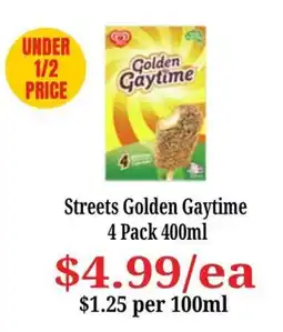Farmer Jack's Streets Golden Gaytime offer