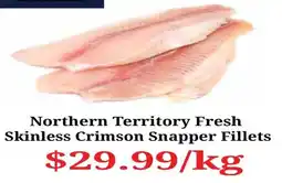 Farmer Jack's Northern Territory Fresh Skinless Crimson Snapper Fillets offer