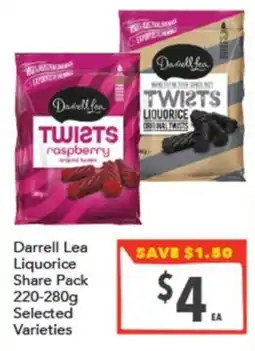 Supa Valu Darrell Lea Liquorice Share Pack offer