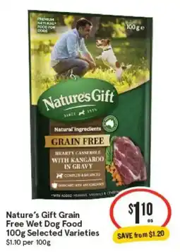 IGA Nature's Gift Grain Free Wet Dog Food offer