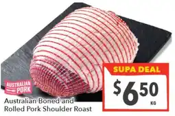 Supa Valu Australian Pork Australian Boned and Rolled Pork Shoulder Roast offer