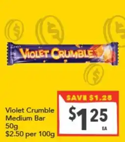 Supa Valu Violet Crumble Medium Bar offer