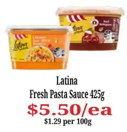 Farmer Jack's Latina Fresh Pasta Sauce offer