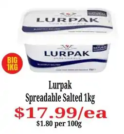 Farmer Jack's Lurpak Spreadable Salted offer