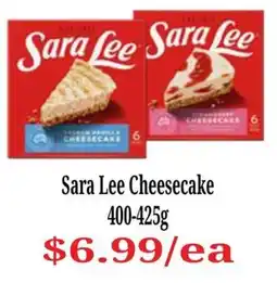 Farmer Jack's Sara Lee Cheesecake offer