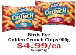 Farmer Jack's Birds Eye Golden Crunch Chips offer