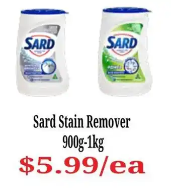 Farmer Jack's Sard Stain Remover offer