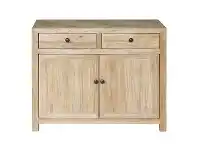 Boston Recliamed Elm Timber 2 Door 2 Drawer Sideboard, 100cm