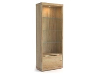 LivingStyles Nuoro Messmate Timber Display Cabinet, Single offer