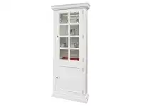 LivingStyles Davenport Mahogany Single Display Cabinet, White offer