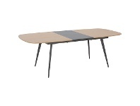 LivingStyles Dalary Wooden Extendable Dining Table, 180-230cm, Natural / Dark Grey offer
