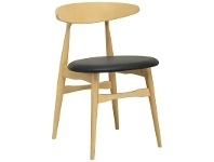 LivingStyles Telyn Oak Timber Dining Chair, Natural / Espresso offer