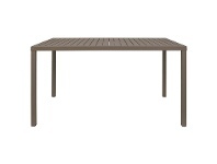 LivingStyles Cube Italian Made Commercial Grade Indoor / Outdoor Dining Table, 140cm, Taupe offer