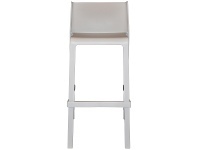 LivingStyles Trill Italian Made Commercial Grade Indoor / Outdoor Stackable Bar Stool, Light Grey offer