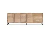 LivingStyles Pontons Mango Wood 4 Door 3 Drawer Sideboard, 230cm offer