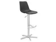 LivingStyles Coval PU Leather Gas Lift Bar Stool, Black offer