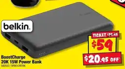 JB Hi-Fi Belkin BoostCharge 20K 15W Power Bank offer