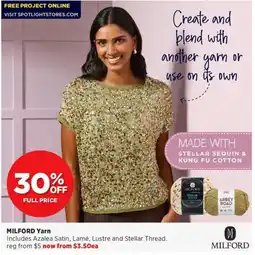 Spotlight Milford Yarn offer