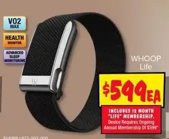 JB Hi-Fi WHOOP Life offer
