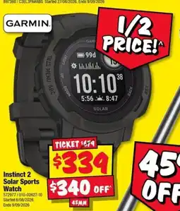 JB Hi-Fi Garmin Instinct 2 Solar Sports Watch offer