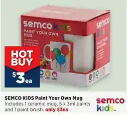 Spotlight Semco Kids Paint Your Own Mug offer