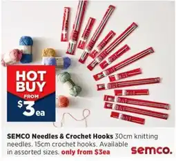Spotlight Semco Needles & Crochet Hooks offer