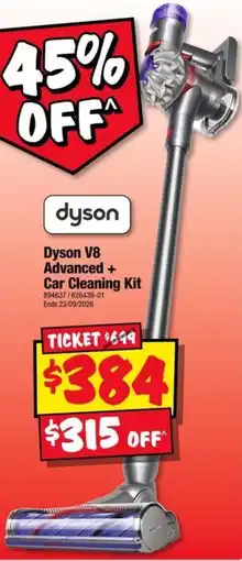 JB Hi-Fi Dyson V8 Advanced + Car Cleaning Kit offer